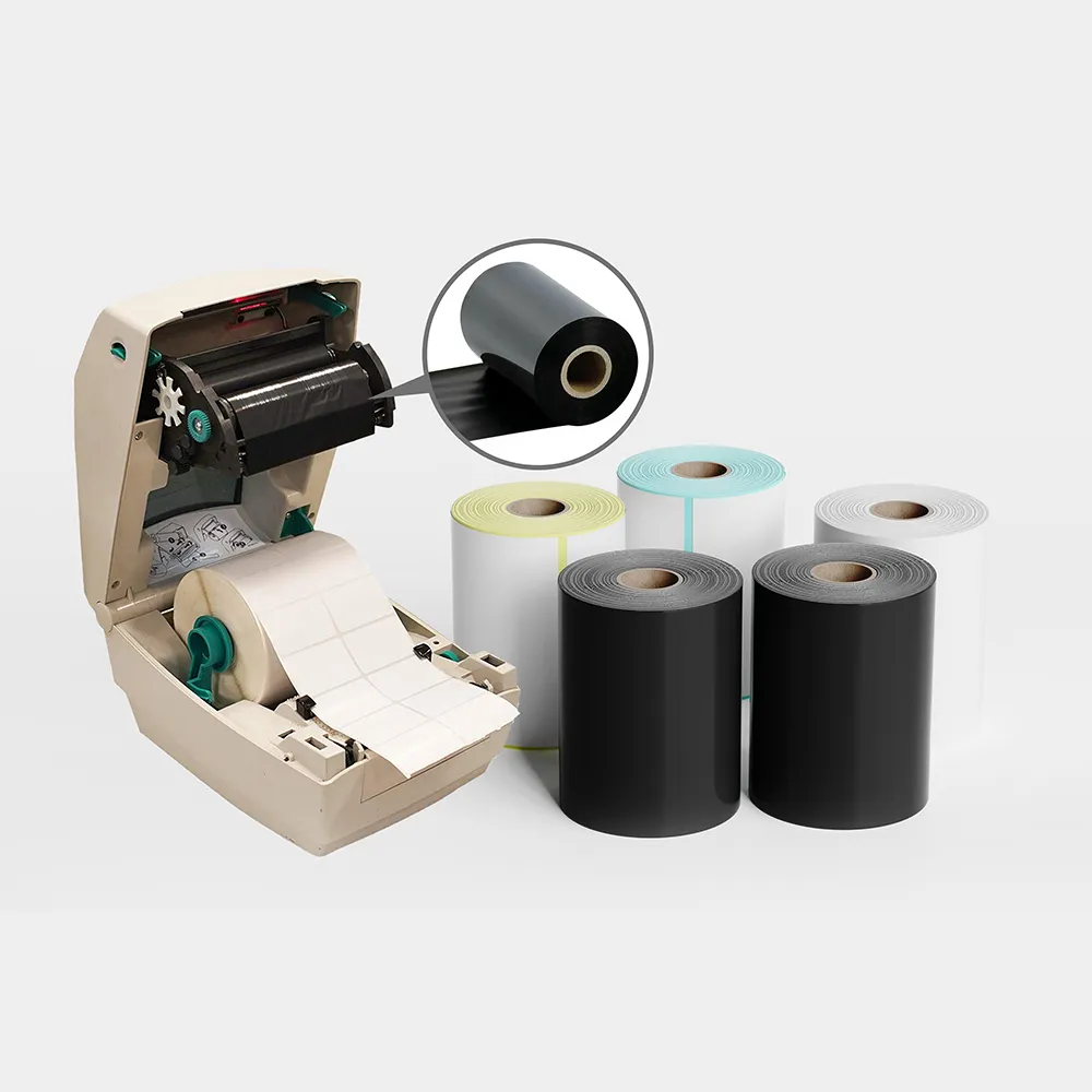 thermal transfer label printer ribbon rolls